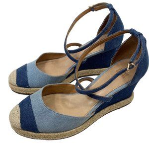 Anthropologie Denim Wedges